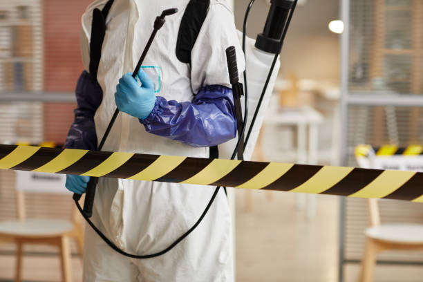 Professional Blood Cleanup technician working in Center Moriches, NY